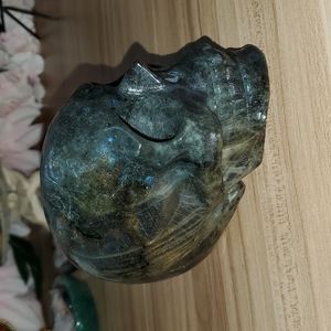 Labradorite Skull 5inch blue flash